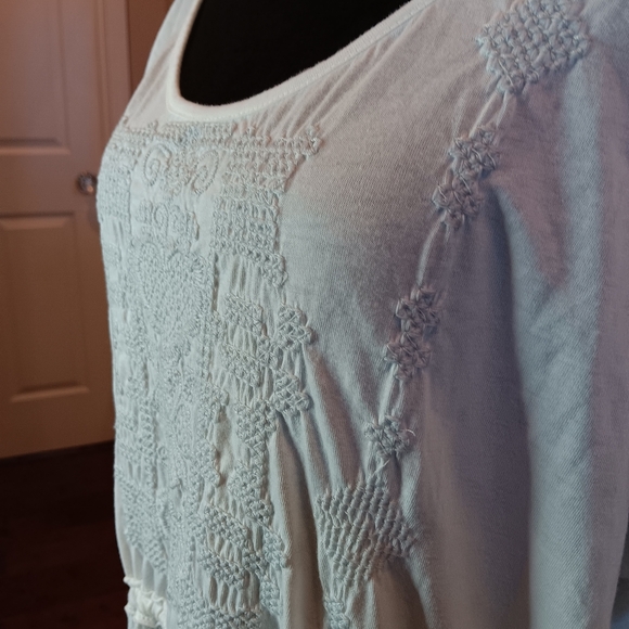 Johnny Was midi embroidered dress with drawstring in womens size 2X - Picture 5 of 7